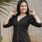 IRVI BLACK COTTON KURTA SET - StudioAnaykaa