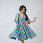 ARYA COTTON HANDBLOCK FLORAL DRESS - StudioAnaykaa