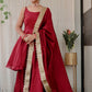 RUBY MAROON SHARARA SET - StudioAnaykaa