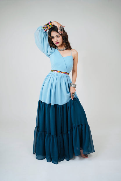 KIRA GEORGETTE HANDWORK DRESS - StudioAnaykaa