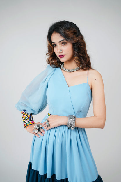KIRA GEORGETTE HANDWORK DRESS - StudioAnaykaa