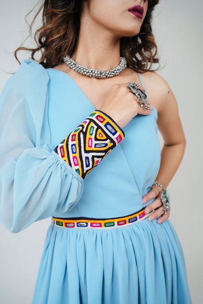 KIRA GEORGETTE HANDWORK DRESS - StudioAnaykaa