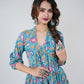 ARYA COTTON HANDBLOCK FLORAL DRESS - StudioAnaykaa