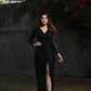 CHARLOTTE BLACK SEQUIN SLIT DRESS - StudioAnaykaa