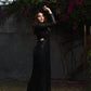 CHARLOTTE BLACK SEQUIN SLIT DRESS - StudioAnaykaa