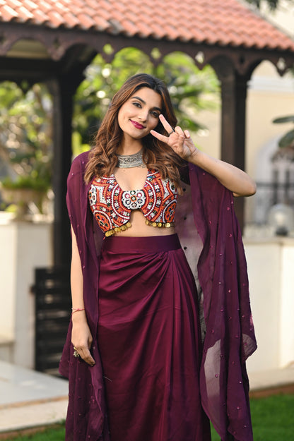 Syrah handcrafted Indo-Western outfit by Anaykaa